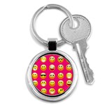 Emoji Pink Key Chain (Round)