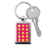 Emoji Pink Key Chain (Rectangle)