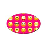 Emoji Pink Sticker (Oval)