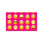 Emoji Pink Sticker (Rectangular)