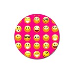 Emoji Pink Magnet 3  (Round)