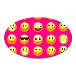 Emoji Pink Magnet (Oval)