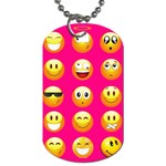 Emoji Pink Dog Tag (One Side)