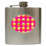 Emoji Pink Hip Flask (6 oz)