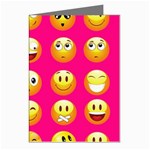 Emoji Pink Greeting Cards (Pkg of 8)