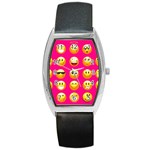 Emoji Pink Barrel Style Metal Watch