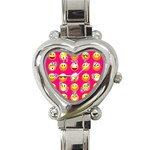 Emoji Pink Heart Italian Charm Watch