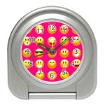 Emoji Pink Travel Alarm Clock