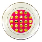 Emoji Pink Porcelain Plate