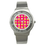 Emoji Pink Stainless Steel Watch