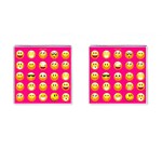 Emoji Pink Cufflinks (Square)