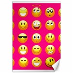 Emoji Pink Canvas 12  x 18 