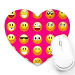 Emoji Pink Heart Mousepad