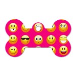 Emoji Pink Dog Tag Bone (One Side)