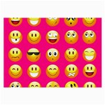 Emoji Pink Large Glasses Cloth