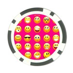 Emoji Pink Poker Chip Card Guard