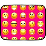 Emoji Pink Double Sided Fleece Blanket (Mini)