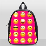 Emoji Pink School Bag (Small)