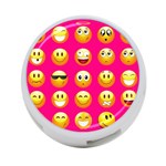 Emoji Pink 4-Port USB Hub (Two Sides)