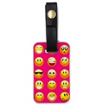 Emoji Pink Luggage Tag (one side)