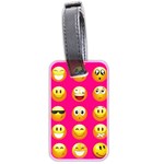 Emoji Pink Luggage Tag (two sides)