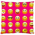 Emoji Pink Large Cushion Case (One Side)