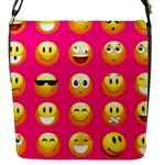 Emoji Pink Flap Closure Messenger Bag (S)