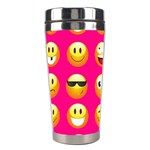 Emoji Pink Stainless Steel Travel Tumbler