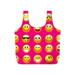 Emoji Pink Full Print Recycle Bag (S)