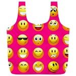 Emoji Pink Full Print Recycle Bag (XL)