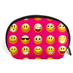 Emoji Pink Accessory Pouch (Large)