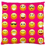 Emoji Pink Large Flano Cushion Case (One Side)