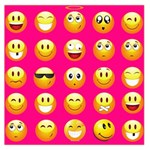 Emoji Pink Large Satin Scarf (Square)