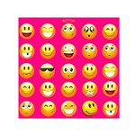 Emoji Pink Small Satin Scarf (Square)