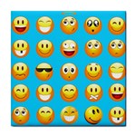 Emoji Blue Tile Coaster