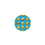 Emoji Blue 1  Mini Button