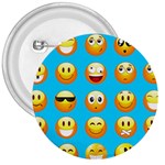 Emoji Blue 3  Button