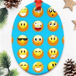 Emoji Blue Ornament (Oval)