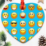 Emoji Blue Ornament (Heart)