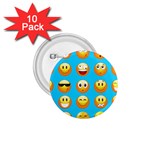 Emoji Blue 1.75  Button (10 pack) 