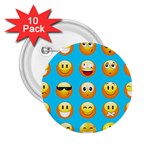 Emoji Blue 2.25  Button (10 pack)