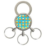 Emoji Blue 3-Ring Key Chain