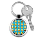 Emoji Blue Key Chain (Round)