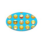 Emoji Blue Sticker (Oval)