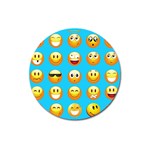 Emoji Blue Magnet 3  (Round)