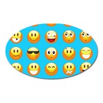 Emoji Blue Magnet (Oval)