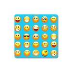 Emoji Blue Magnet (Square)