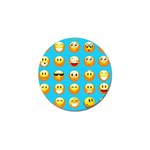 Emoji Blue Golf Ball Marker