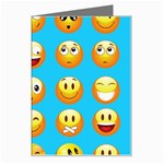 Emoji Blue Greeting Card