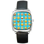 Emoji Blue Square Metal Watch